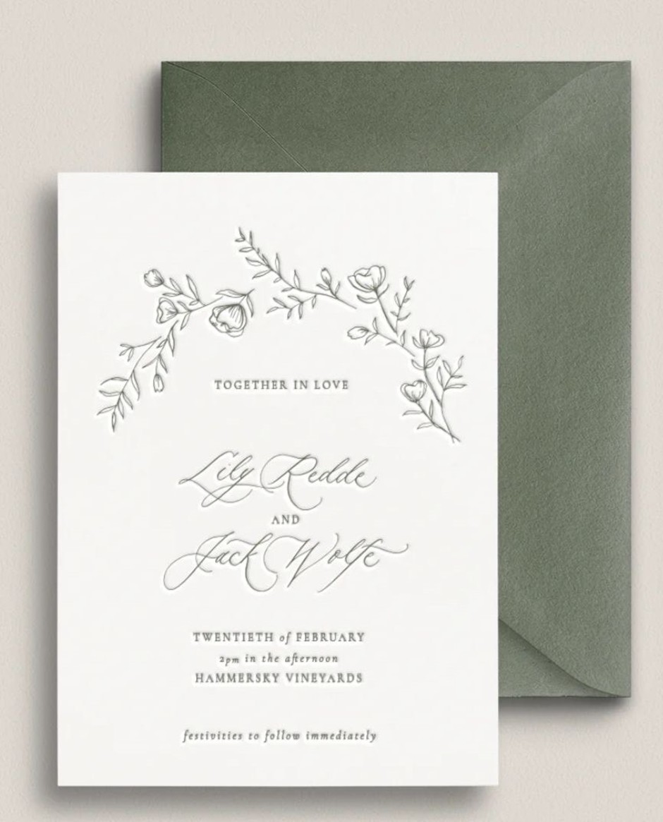 การ์ดแต่งงานสไตล์ มินิมอล 