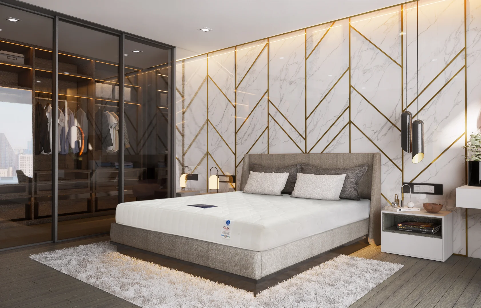 ที่นอนสปริง รุ่น Vista ผ้านุ่ม เย็บพิเศษแบบ 1 คิ้ว