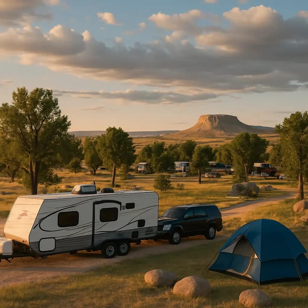 RV camping in WYO