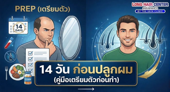 14 วัน ก่อนปลูกผม (คู่มือเตรียมตัวก่อนทำ)