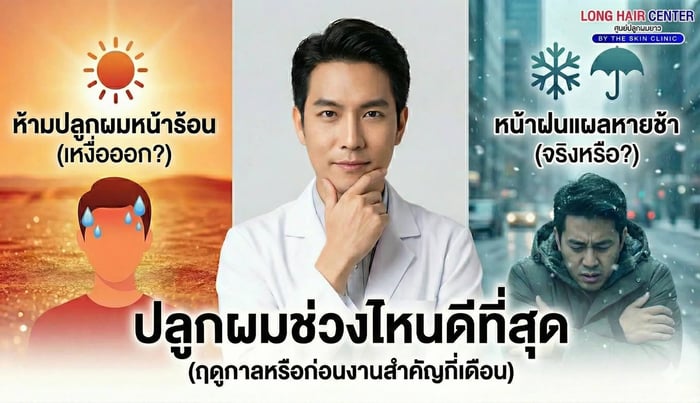 ปลูกผมช่วงไหนดีที่สุด (ฤดูกาลหรือก่อนงานสำคัญกี่เดือน)