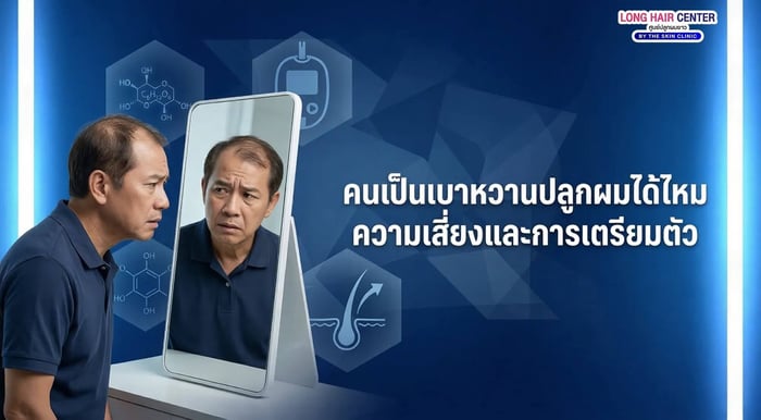 คนเป็นเบาหวานปลูกผมได้ไหม? ความเสี่ยง และวิธีเตรียมตัว