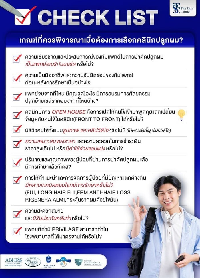 หลักเกณฑ์ที่ควรพิจารณาเมื่อต้องการเลือกคลินิกปลูกผม? เลือกคลินิกปลูกผมอย่างไร?  ไม่ให้ Fail หลังทำ