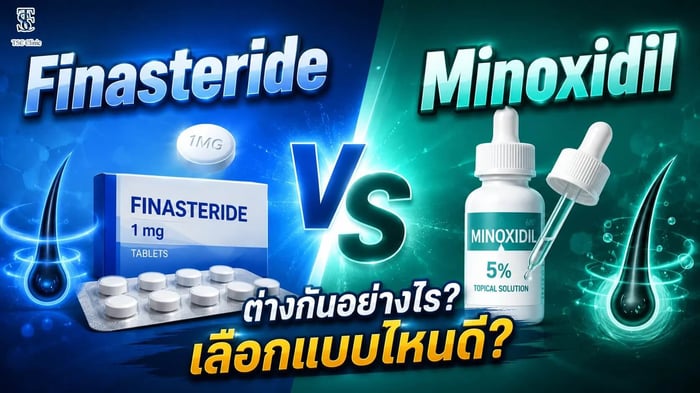 Finasteride vs Minoxidil ต่างกันอย่างไร? เลือกแบบไหนดี