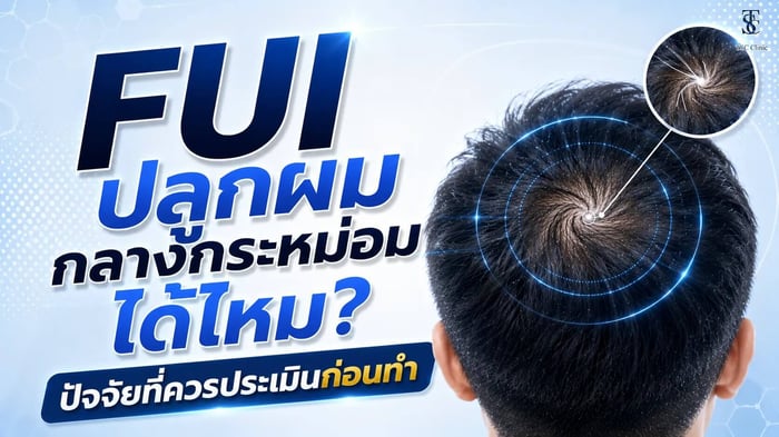 FUI ปลูกผมกลางกระหม่อมได้ไหม ปัจจัยที่ควรประเมินก่อนทำ