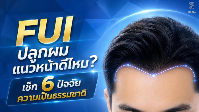 ผลลัพธ์แนวหน้าผากที่ปลูกด้วยเทคนิค FUI ดูเป็นธรรมชาติ