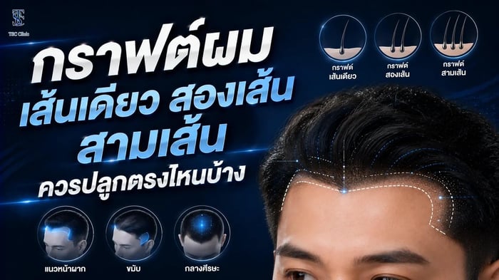 กราฟต์ผมเส้นเดียว สองเส้น และสามเส้น ควรใช้ปลูกตรงไหนบ้าง