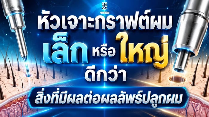 หัวเจาะกราฟต์ผม เล็กหรือใหญ่ดีกว่า ที่มีผลต่อผลลัพธ์ปลูกผม