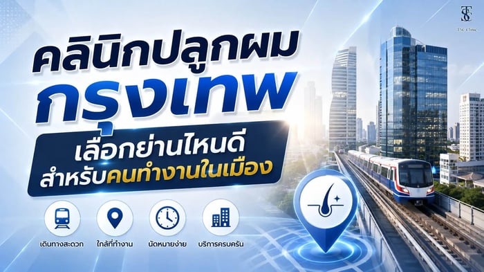 คลินิกปลูกผมกรุงเทพ เลือกย่านไหนดีสำหรับคนทำงานในเมือง