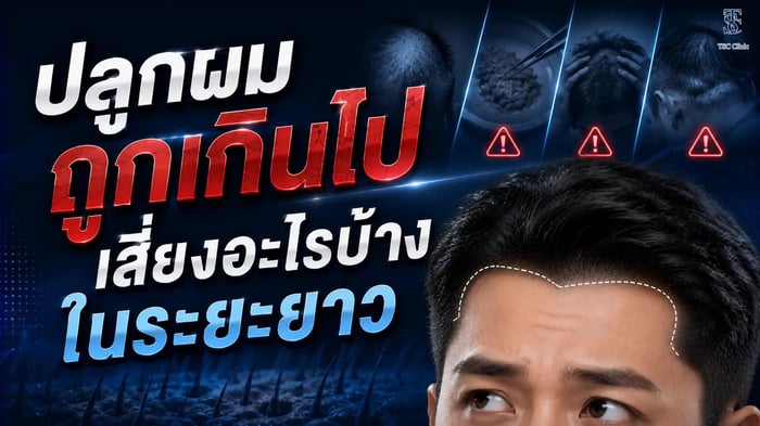 ปลูกผมถูกเกินไป เสี่ยงอะไรบ้างในระยะยาว