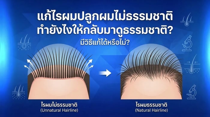 แก้ไรผมปลูกผมไม่ธรรมชาติจากที่เดิม: มีทางเลือกอะไรบ้าง