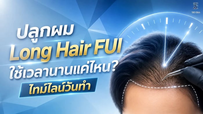 ไทม์ไลน์วันทำปลูกผม Long Hair FUI ที่ The Skin Clinic