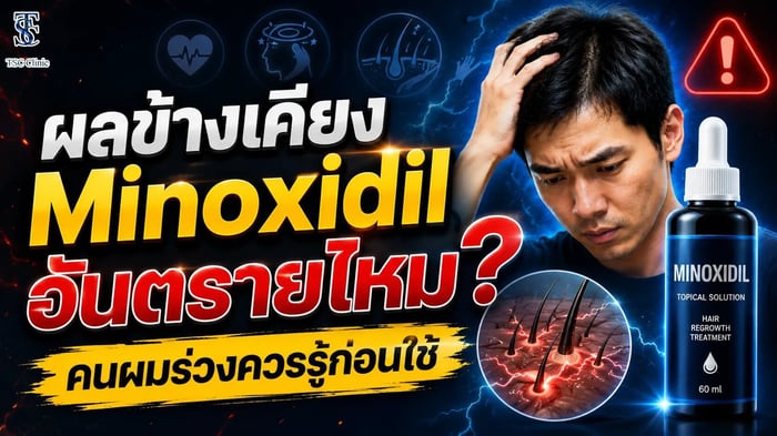 ผลข้างเคียง Minoxidil อันตรายไหม? คนผมร่วงควรรู้ก่อนใช้