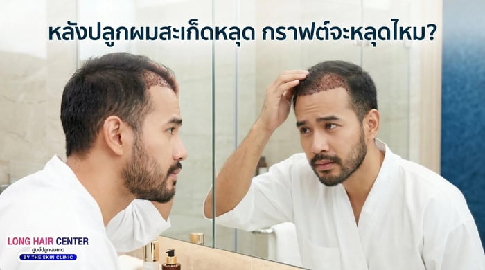 สะเก็ดหลังปลูกผมหลุด กราฟต์จะหลุดไหม?