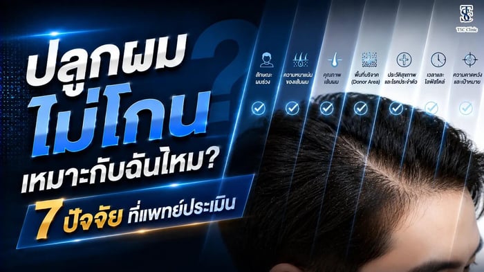 ปลูกผมไม่โกนเหมาะกับฉันไหม 7 ปัจจัยประเมิน The Skin Clinic
