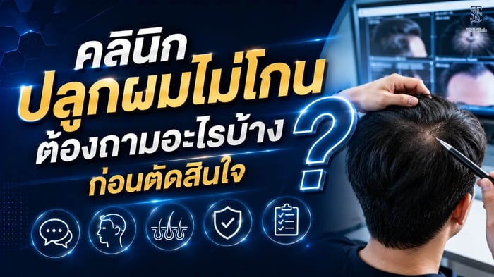คลินิกปลูกผมไม่โกน ต้องถามอะไรบ้างก่อนตัดสินใจ