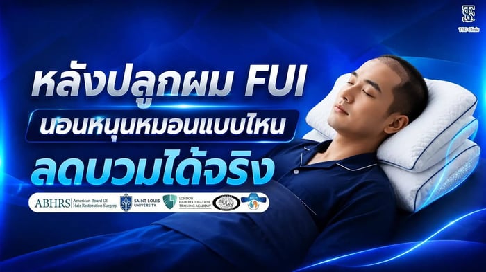 หลังปลูกผม FUI นอนหนุนหมอนแบบไหนลดบวม