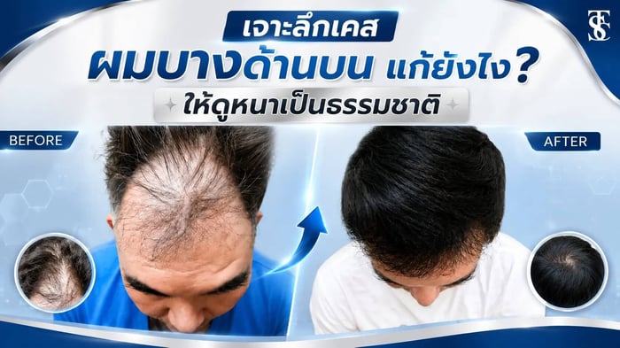 เจาะลึกเคส ผมบางด้านบน แก้ยังไง? ให้ดูหนาเป็นธรรมชาติ