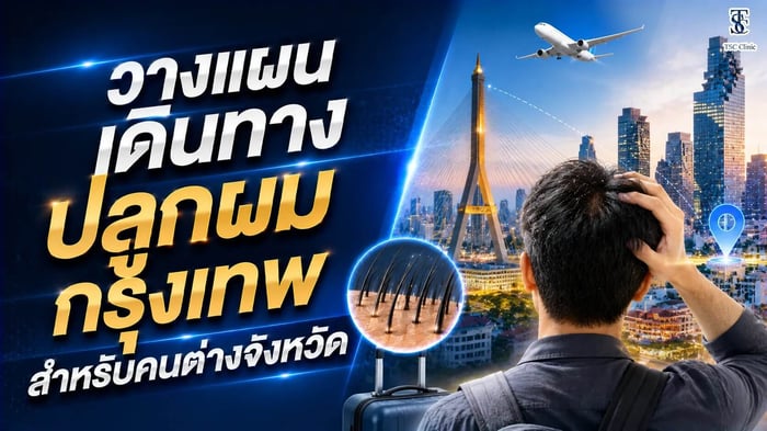 วางแผนเดินทางปลูกผมกรุงเทพสำหรับคนต่างจังหวัด