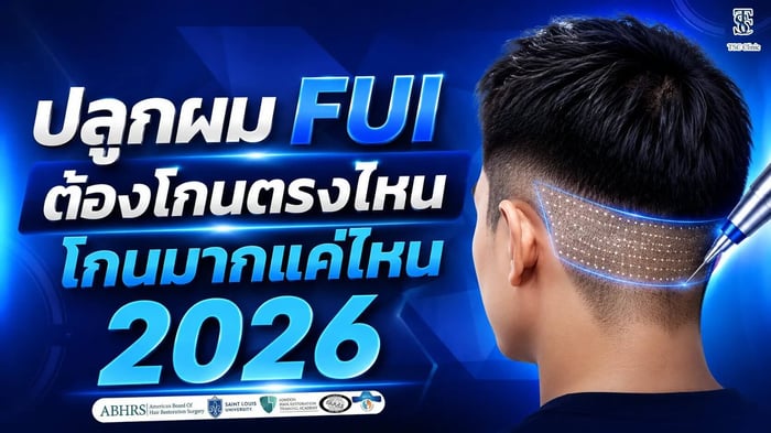ปลูกผม FUI แบบโกน ต้องโกนผมตรงไหนบ้าง