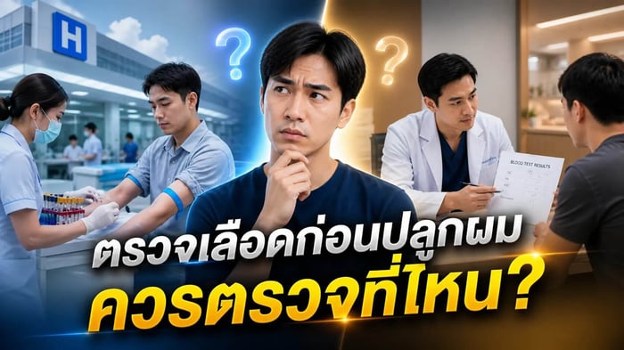 ตรวจเลือดก่อนปลูกผม ที่ไหนดี? รพ.หรือคลินิก