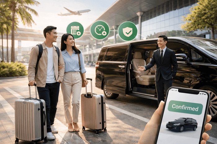5 ข้อดี จองรถรับส่งสนามบิน (Airport Transfer) ล่วงหน้า สะดวกสบาย ไร้กังวล!