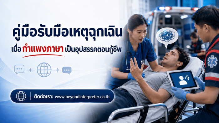 คู่มือรับมือเหตุฉุกเฉิน : เมื่อกำแพงภาษาเป็นอุปสรรคตอนกู้ชีพ ทำไมล่ามทางการแพทย์จึงมีความสำคัญ