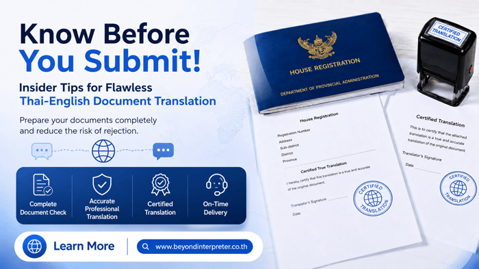 Know Before You Submit! Insider Tips for Flawless Thai-English Document Translation