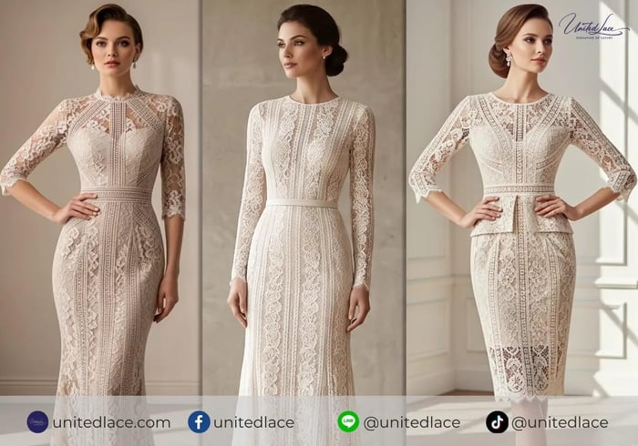 Lace Dress Styles That Make You Look Slimmer and Taller | Luxury Lace Guide by United Lace