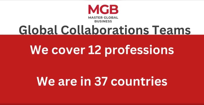 Global Collaboration Teams. We cover 12 professions. We are in 37 countries.
