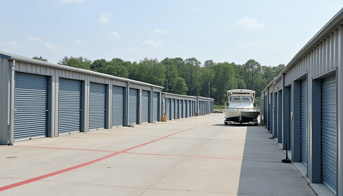 speed motor boats are stapled in a garage system