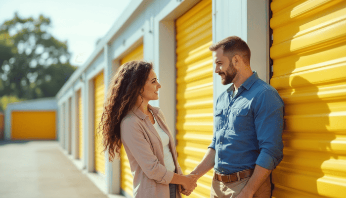 Couple Choosing a Storage Unit Size for a 3 Bedroom House