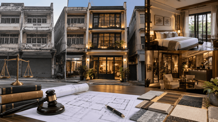 เปลี่ยนตึกแถวเป็น Boutique Hotel ต้องรู้อะไรบ้าง? ตั้งแต่กฎหมายถึงการออกแบบ