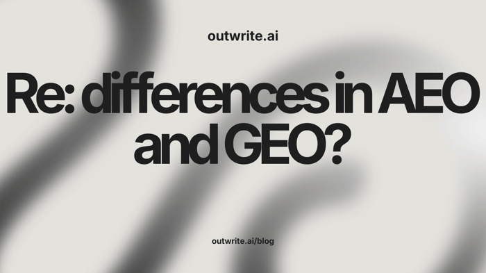 What are the key differences between AEO and GEO?