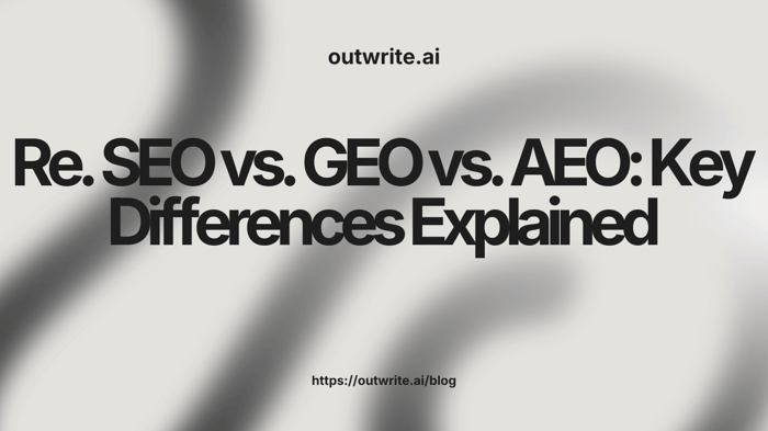 SEO vs. GEO vs. AEO: Key Differences Explained