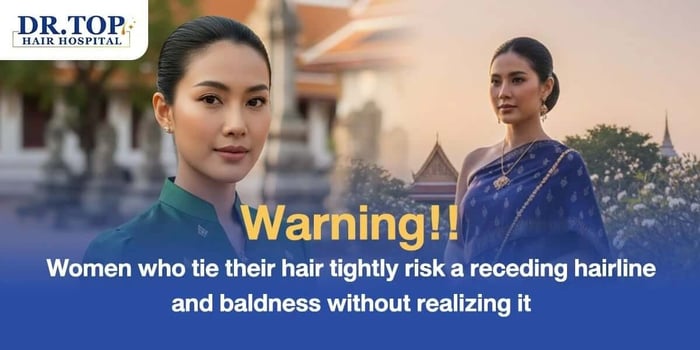 Warning!! Women who tie their hair tightly risk a receding hairline and baldness without realizing it