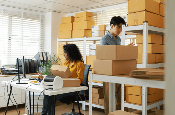 couple ready for storage for small businesses