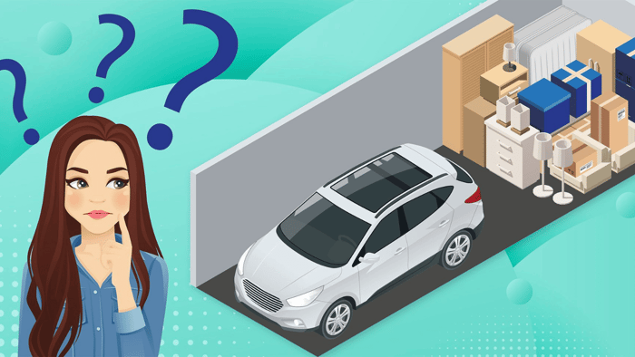 Person comparing unit sizes to find a cheap storage unit near you