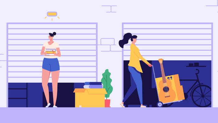 People comparing their options before renting a self storage unit