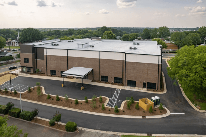 Aerial view of Clemmons, NC self storage