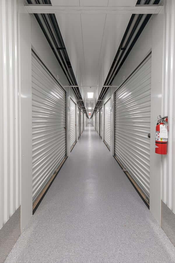 Storage Facilities in Winston Salem Interior Hallway at Sunbird Storage