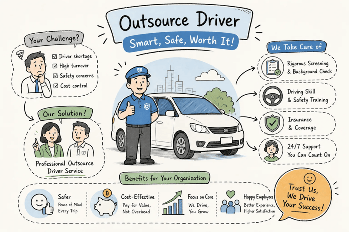 จ้าง Outsource คนขับรถองค์กรอย่างไรให้ปลอดภัยและคุ้มค่า