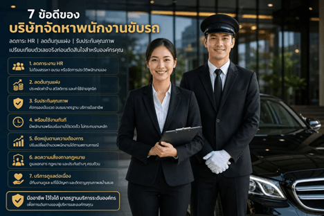 7 ข้อดีของการจ้างบริษัทจัดหาพนักงานขับรถสำหรับองค์กร