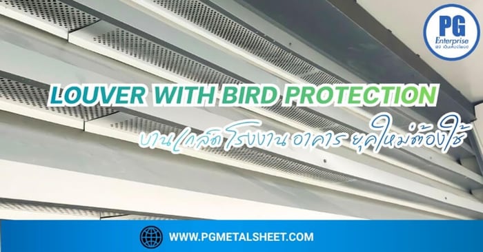 🏡 Louver with Bird Protection ดีอย่างไร? ทำไมโรงงานและอาคารยุคใหม่ต้องเลือกใช้บานเกล็ดระบายอากาศ