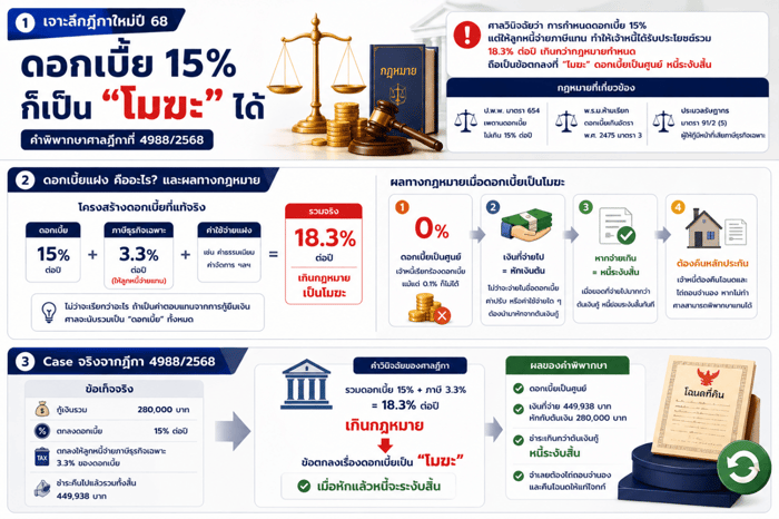 🛑 เจาะลึกคำพิพากษาศาลฎีกาปี 68 