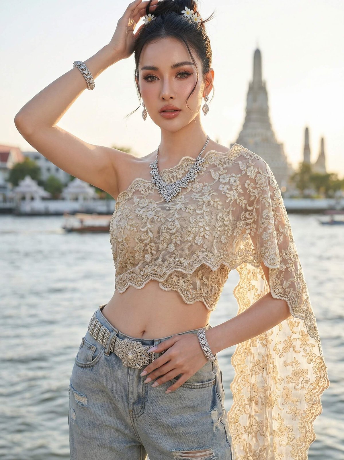 Lace and the Songkran Tradition Blending Traditional Thai Art with Contemporary Fashion