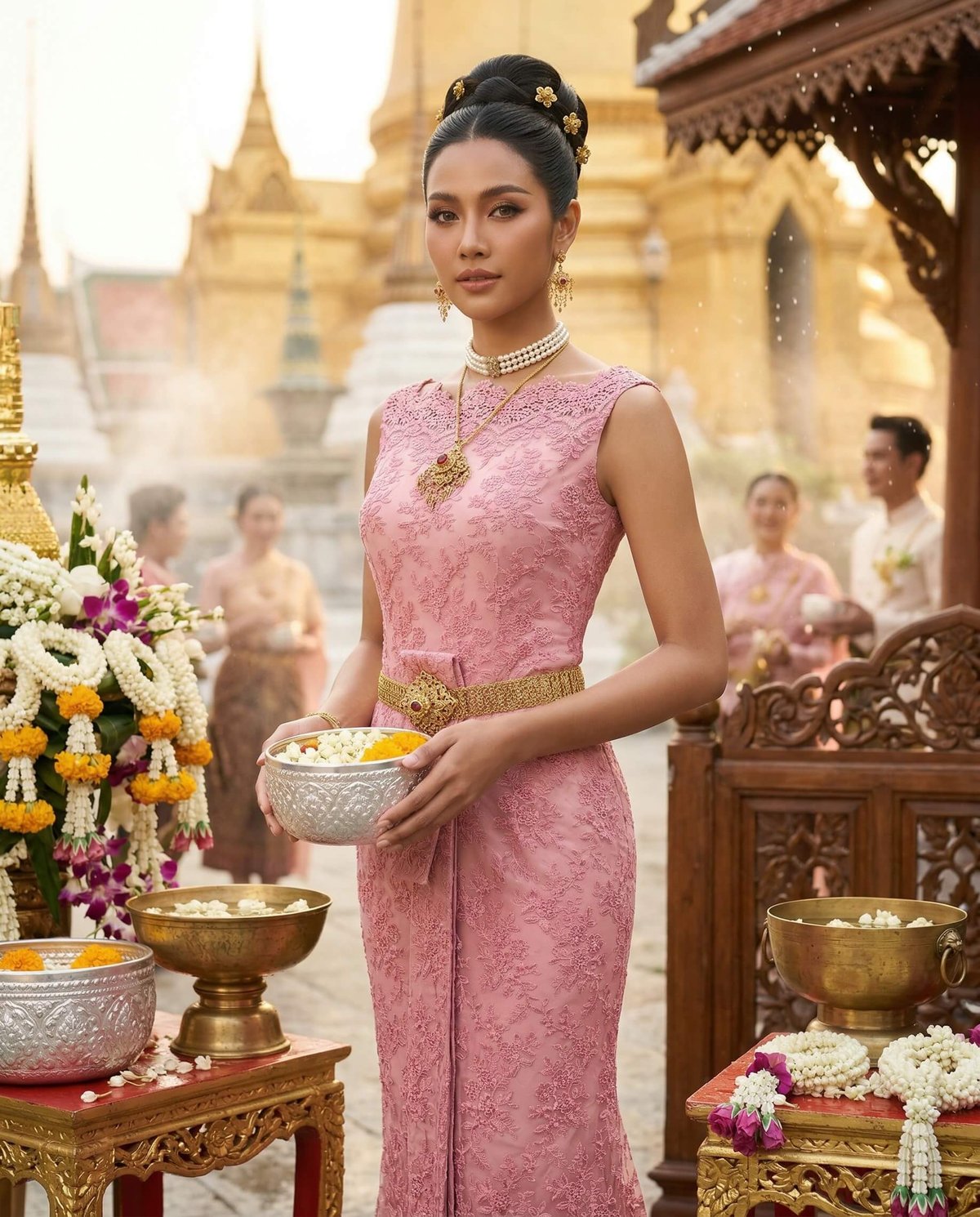 Lace and the Songkran Tradition Blending Traditional Thai Art with Contemporary Fashion
