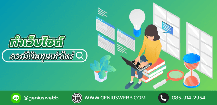 ทำเว็บไซต์ ควรมีเงินทุนเท่าไหร่