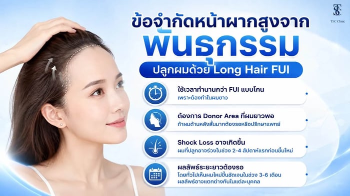 Long Hair FUI หน้าผากสูงพันธุกรรม มีข้อจำกัดอะไรบ้าง
