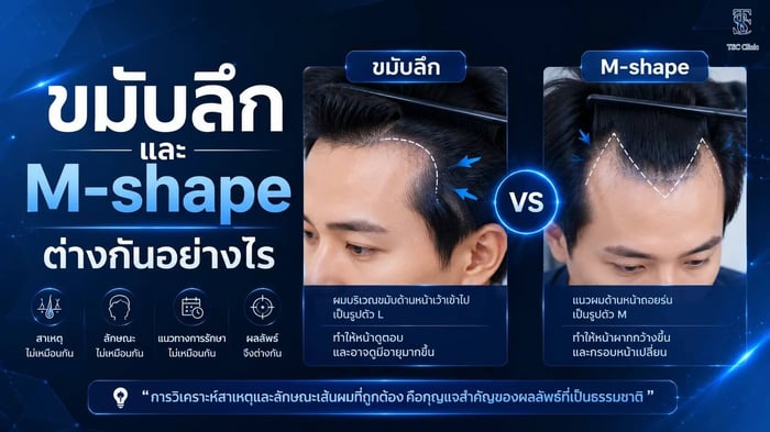 ขมับลึกคืออะไร ต่างจาก M-shape ทั้งศีรษะอย่างไร